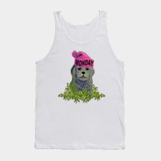 Monday Mood Beanie Puppy Tank Top